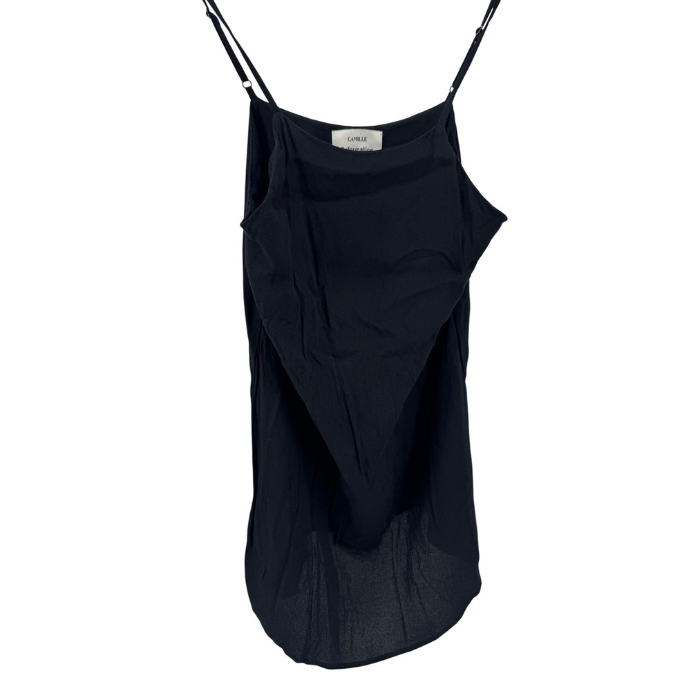 Reformation‎ Camille Rowe Camisole Top Black Cowl Neck Small Adjustable Straps
